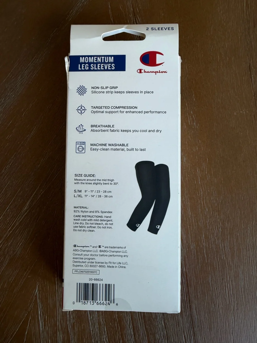 Champion Men’s Black Compression Leg Sleeves